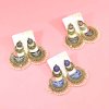 E-6236 Vintage Gold Indian Pearls Tassel Jhumka Drop Earrings for Women Boho Ethnic Festival Party Jewelry Gift