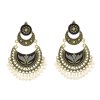 E-6236 Vintage Gold Indian Pearls Tassel Jhumka Drop Earrings for Women Boho Ethnic Festival Party Jewelry Gift