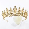 F-0915 Luxury golden crystal crown bridal wedding hair accessories princess birthday party jewelry gift
