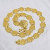 N-6772 Vintage Gold Silver Alloy Belly Chains for Women Carved Flower Dance Dress Belt Body Jewelry