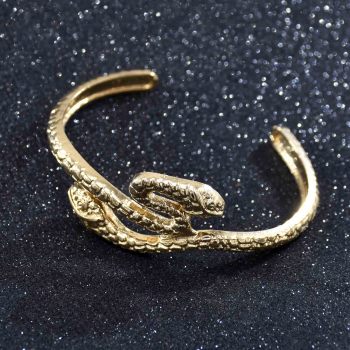 B-1134  Fashion Snake Shaped Golden Bangle Bracelet For Women Jewelry Gifts Accessories