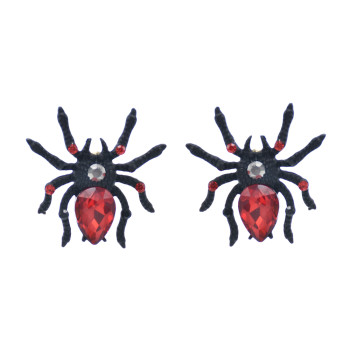 E-6241 Fashion Jewelry Creative Design Simple And Cute Animal Spider 18K Gold-plated Crystal Diamond Earrings
