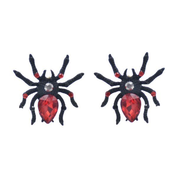 E-6241 Fashion Jewelry Creative Design Simple And Cute Animal Spider 18K Gold-plated Crystal Diamond Earrings