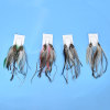 E-6244 Bohemian Ethnic Style Zebra Pattern Pure Natural Feather Long Earrings Fashion Geometric Rice Bead Chain Feather Tassel Earrings