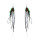 E-6244 Bohemian Ethnic Style Zebra Pattern Pure Natural Feather Long Earrings Fashion Geometric Rice Bead Chain Feather Tassel Earrings