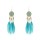 E-6245 Bohemian Style Ethnic Natural Feather Long Earrings Fashion Feather Tassel Earrings Geometric Beads Chain