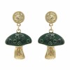 E-6249  Fashion Jewelry Creative Design Simple little Mushroom Gold-plated Crystal Diamond Earrings For Women
