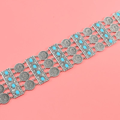 N-7597 Hot Selling Bohemian New Shape Turquoise Stone Waist Chain Body Chain