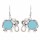 E-6251   Ethnic Tribe Jewelry Creative Design Simple Animal Elephant Butterfly Earrings Crystal Diamond Earrings For Women