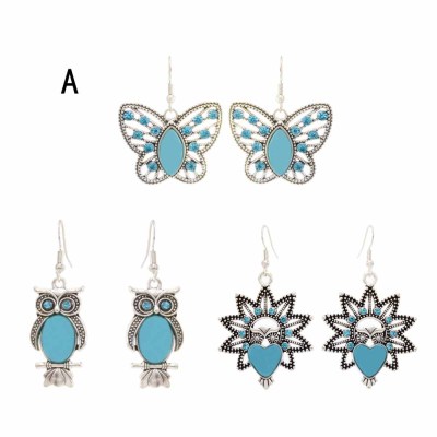 E-6251   Ethnic Tribe Jewelry Creative Design Simple Animal Elephant Butterfly Earrings Crystal Diamond Earrings For Women