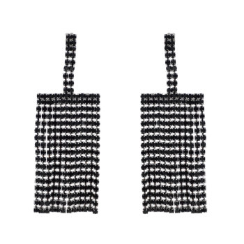 E-6252 Fashion Luxury Shiny Wedding Crystal Long Tassel Earrings Statement Dangle Earrings Jewelry Accessories For Women
