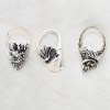 R-1552   Retro Adjustable Open For Men Eagle Claw Punk Metal Dragon Ring Finger  Hiphop Ring Jewelry