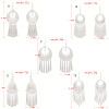 E-6255 Vintage Shining Silver Color Brincos Female Earrings Trendy Carving Tassel Earrings Ornaments Accessories