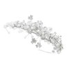 F-0724 Elegant Bride Crowns Pearl Crystal Flower Wedding Tiara Bridal Hair Accessories