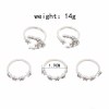 R-1553   Retro Dripping Alloy Ring For Women Men Golden Sliver Punk Metal Rhinestone Ring Finger  Hiphop Ring Jewelry