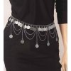 N-7601 Vintage Gold Silver Metal Coin Tassel Belly Chains for Women Dance Waist Body Chain Party Jewelry