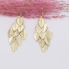 E-6256 Fashion New Designer Hot Selling Good Quality Simple Vintage Fashion Plant Tassel Leaf Earrings Jewelry
