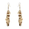 E-6257 5 Styles Vintage Gold Simple Crystal Leaf Long Tassel Drop Earrings for Women Party Jewelry Gift