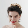 F-0397 New Shiny Alloy Copper Wire Leaves Traditional Handmade Costume Gold Plated Headwear Accessories Fashion Jewelry