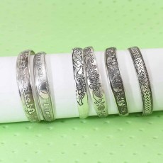 B-1139   6pcs/set Ethnic Vintage Tibetan Silver Open Cuff Bangles for Women Carved Flower Peacock Party Jewelry Gift
