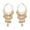 E-6259 4Styles Simple Metal Big Round Sequin Circle Geometric Drop Earrings for Women Boho Holiday Party Jewelry Gift