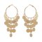 E-6259 4Styles Simple Metal Big Round Sequin Circle Geometric Drop Earrings for Women Boho Holiday Party Jewelry Gift