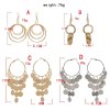 E-6259 4Styles Simple Metal Big Round Sequin Circle Geometric Drop Earrings for Women Boho Holiday Party Jewelry Gift