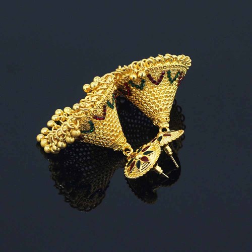 E-6261   Endian National Tassel Earrings Golden Round Alloy Earrings For Women Festival Jewelry Gifts