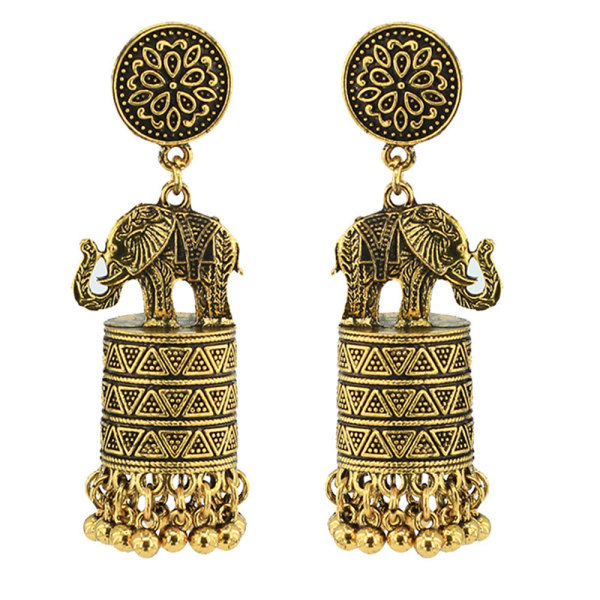 E-6262 Vintage Indian Jewelry Jhumka Charms Earrings For Women Accessories kolczyki Stud Earring Trendy Wedding Earrings
