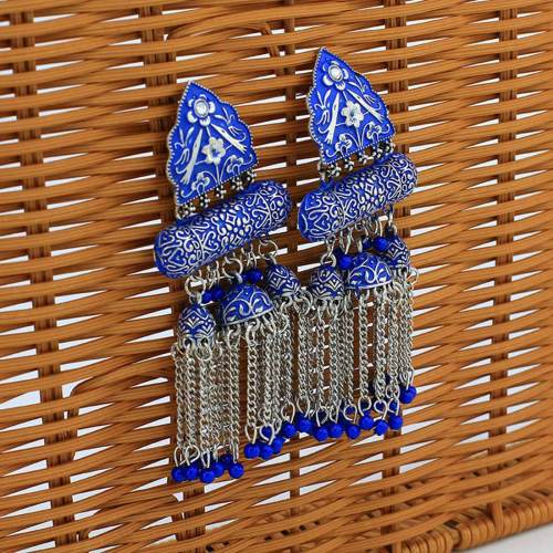 E-6264 Bohemian Fashion Tessel Earrings Vintage Personality Dangle Earrings For Women
