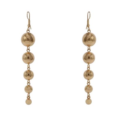 E-6265 Multilayers Gold Silver Metal Circle Round Balls Drop Earrings for Women Simple Party Jewelry Gift