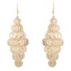 E-6266  2Styles Simple Metal Big Round Sequin Circle Geometric Drop Earrings for Women Holiday Party Jewelry