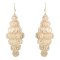 E-6266  2Styles Simple Metal Big Round Sequin Circle Geometric Drop Earrings for Women Holiday Party Jewelry