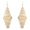 E-6266  2Styles Simple Metal Big Round Sequin Circle Geometric Drop Earrings for Women Holiday Party Jewelry