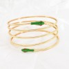 B-1141 Fashion Gold Mental Armband For Women Punk Simple Four Cricles Adjustable Bracelet