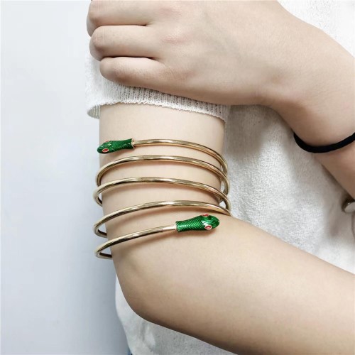 B-1141 Fashion Gold Mental Armband For Women Punk Simple Four Cricles Adjustable Bracelet