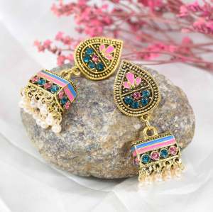 Vintage Indian Jhumka Dabgle Earrings For Women Accessories