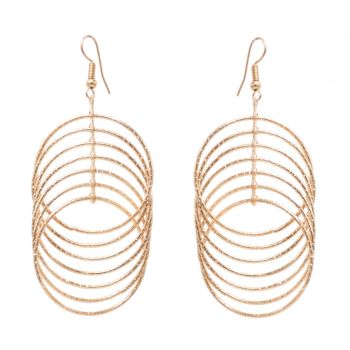E-6265 Multilayers Gold Silver Metal Circle Round Balls Drop Earrings for Women Simple Party Jewelry Gift