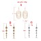 E-6265 Multilayers Gold Silver Metal Circle Round Balls Drop Earrings for Women Simple Party Jewelry Gift