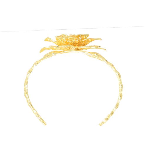 B-1142 Indian Gold Metal Hollow Flower Open Cuff Bangles for Women Bridal Wedding Party Jewelry Gift