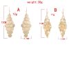 E-6266  2Styles Simple Metal Big Round Sequin Circle Geometric Drop Earrings for Women Holiday Party Jewelry