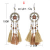 E-6273 Vintage Bohemian Jewelry Boho Dangle Long Statement Drop Earrings Funky Hanging Women Tassel Earrings