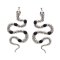 E-6275 4 Colors Punk Vintage Gold Silver Color Metal Snake Rhinestone Earrings Personality Party Jewelry Gift