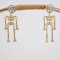 E-6276   Fashion Skeleton Alloy Golden Sliver Drop Earring For Women Party Jewelry