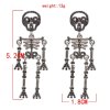 E-6276   Fashion Skeleton Alloy Golden Sliver Drop Earring For Women Party Jewelry
