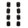 E-6277 New Fashion Red Green Black Glass Crystal Long Drop Earrings for Women Bridal Wedding Party Jewelry Gift