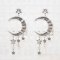 E-6279   Fashion Moon Stars Rhinestone Crystal Jewelry Pendant Earrings For Women