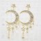 E-6279   Fashion Moon Stars Rhinestone Crystal Jewelry Pendant Earrings For Women