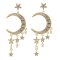 E-6279   Fashion Moon Stars Rhinestone Crystal Jewelry Pendant Earrings For Women