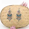E-6280 Bohemian New Fashion Earring Vintage Tassel Crescent Hollow Shape Colorful Dangle Earring For Women